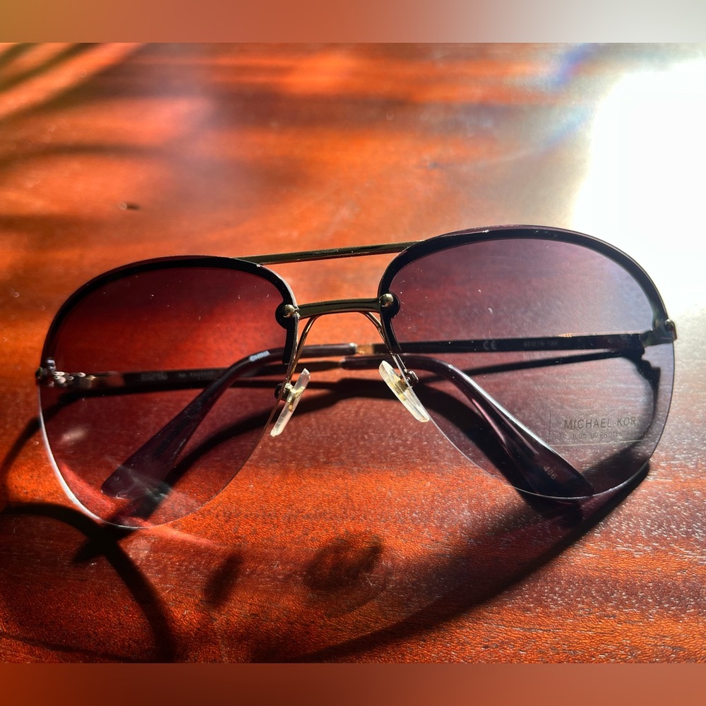 Michael Kors Women’s Aviator Sunglasses - Dark Brown Gradient Lenses